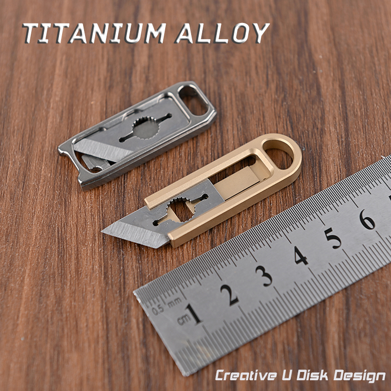 Letter Opener Brass - Titanium Alloy Mini Knife Sharp Brass