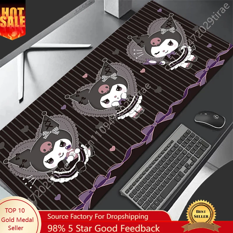 Leather Desk Pad - Kuromi Leather Mousepad Gaming Anime Keyboard