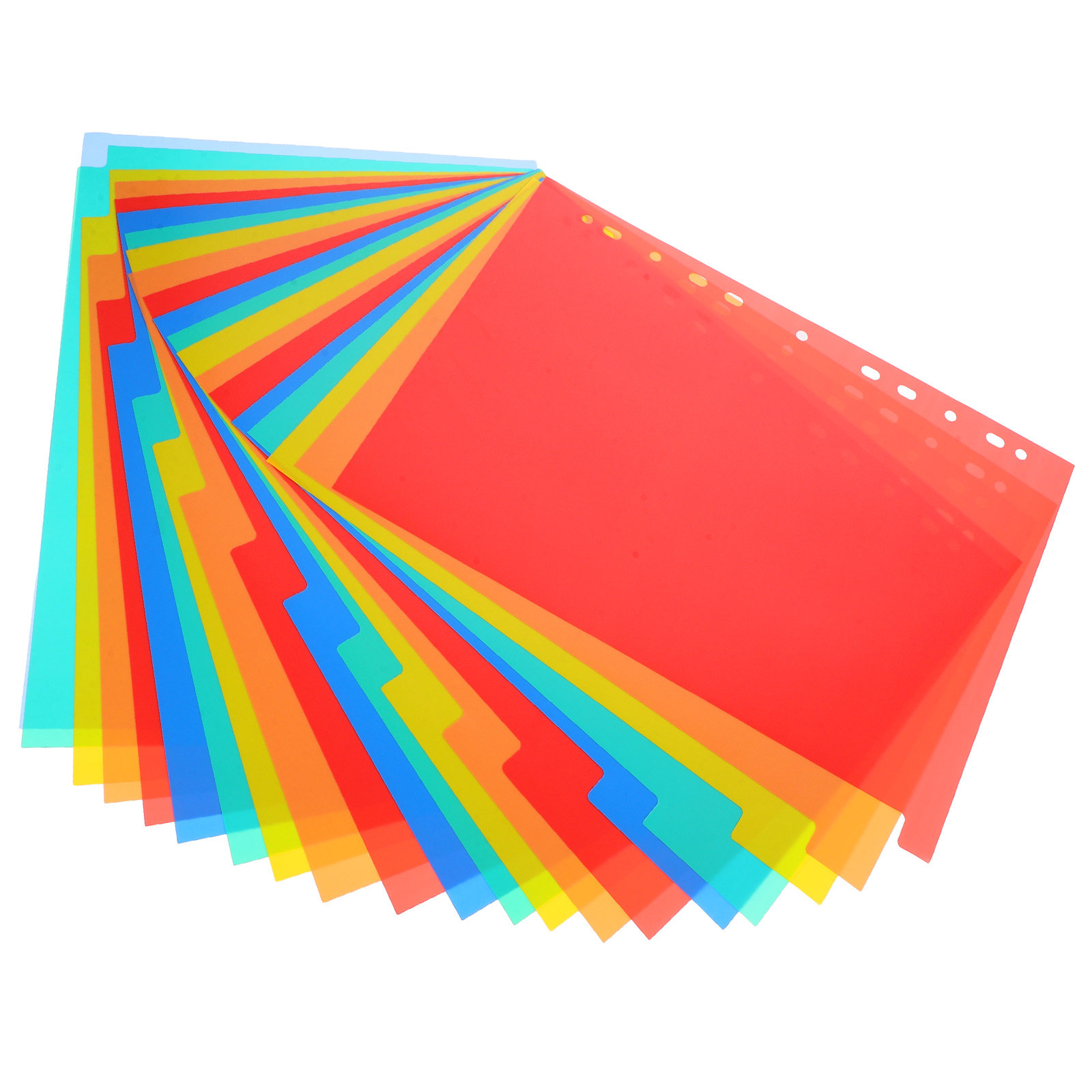 Tab Divider A4 - 1Set Plastic Index Binder Dividers Colorful