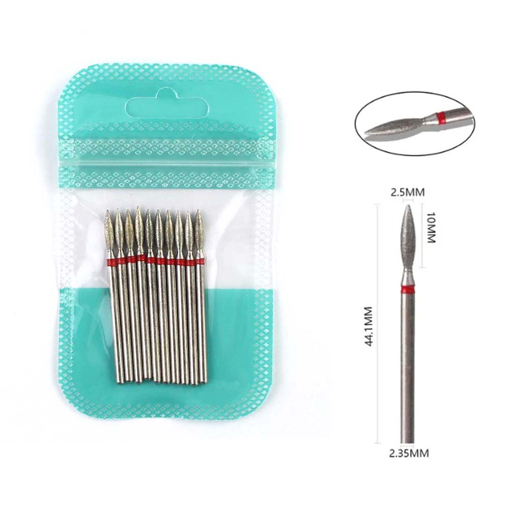 10pcs Diamond Nail Drill Bits  - Gel Refill Pack recensione e prezzo