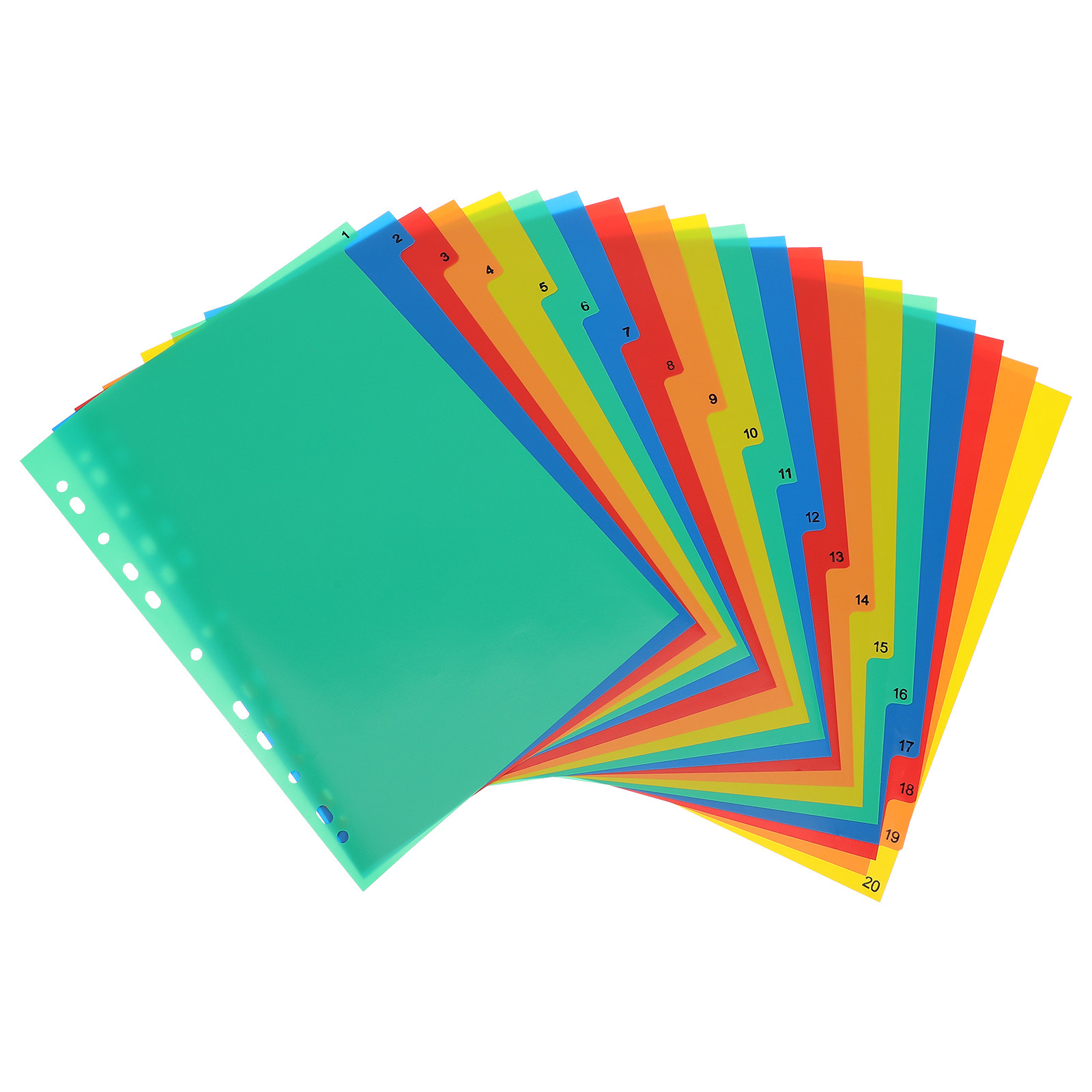 20 Pages A4 Colorful Plastic B - Tab Divider A4 recensione e prezzo