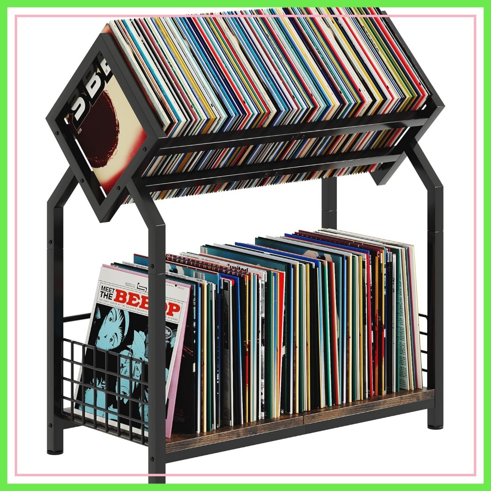 2-Tier Vinyl Record Storage Ho - Magazine Holder Rack recensione e prezzo