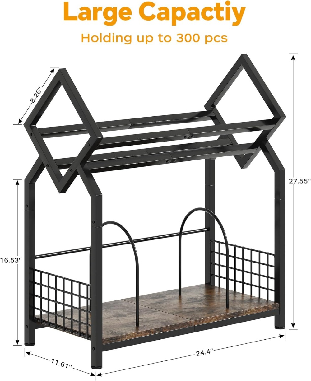2-Tier Vinyl Record Storage Ho - Magazine Holder Rack recensione e prezzo
