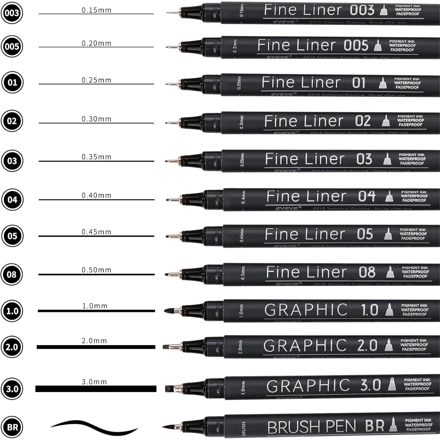 Micro Fineliner Pens Set, 12 B - Archive Box Set recensione e prezzo