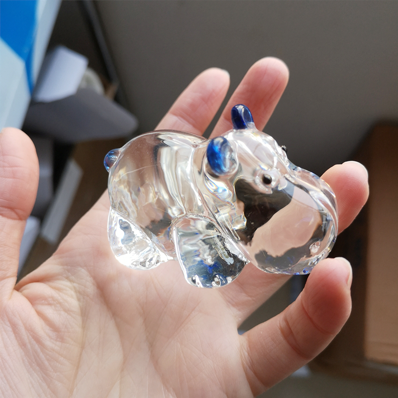 1PC Crystal Hippo Figurine Col - Paper Weight Crystal recensione e prezzo