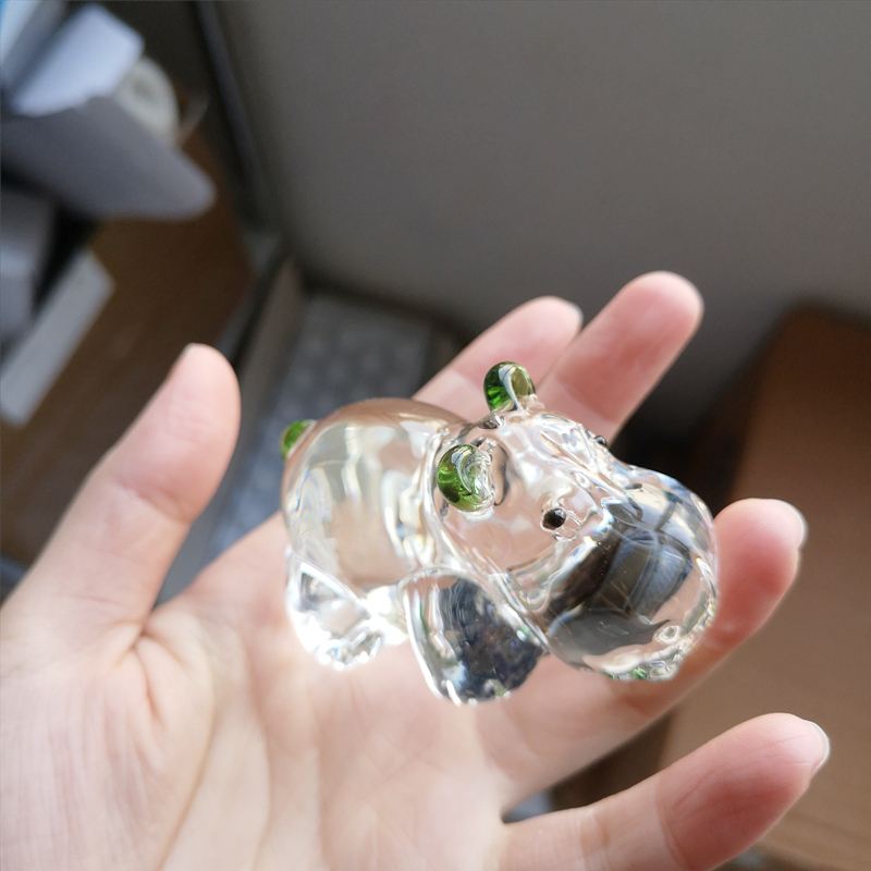 1PC Crystal Hippo Figurine Col - Paper Weight Crystal recensione e prezzo