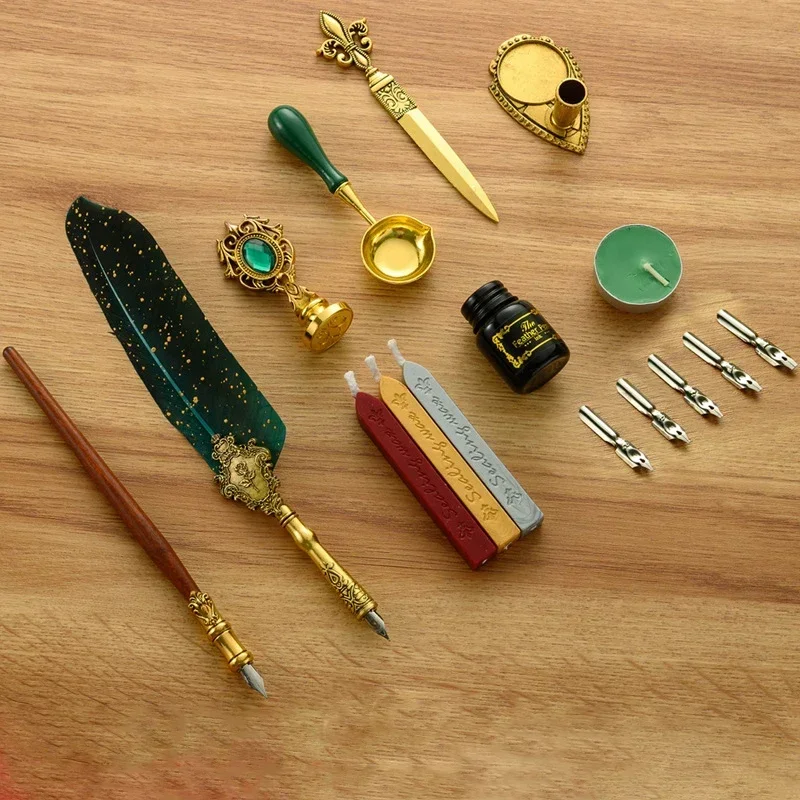 Classic Calligraphy Feather Pe - Wax Seal Stamp Set recensione e prezzo