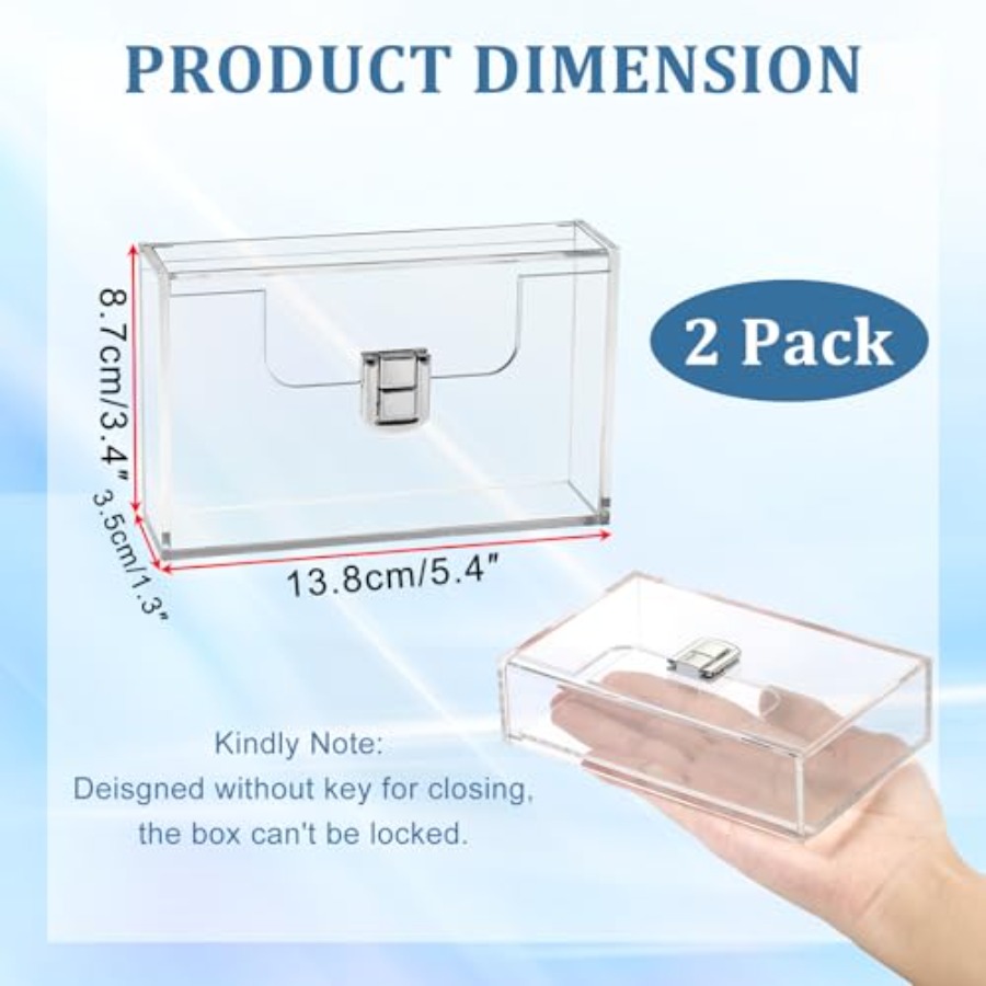 2 Pack Clear Acrylic Index Car - Card Index Box recensione e prezzo
