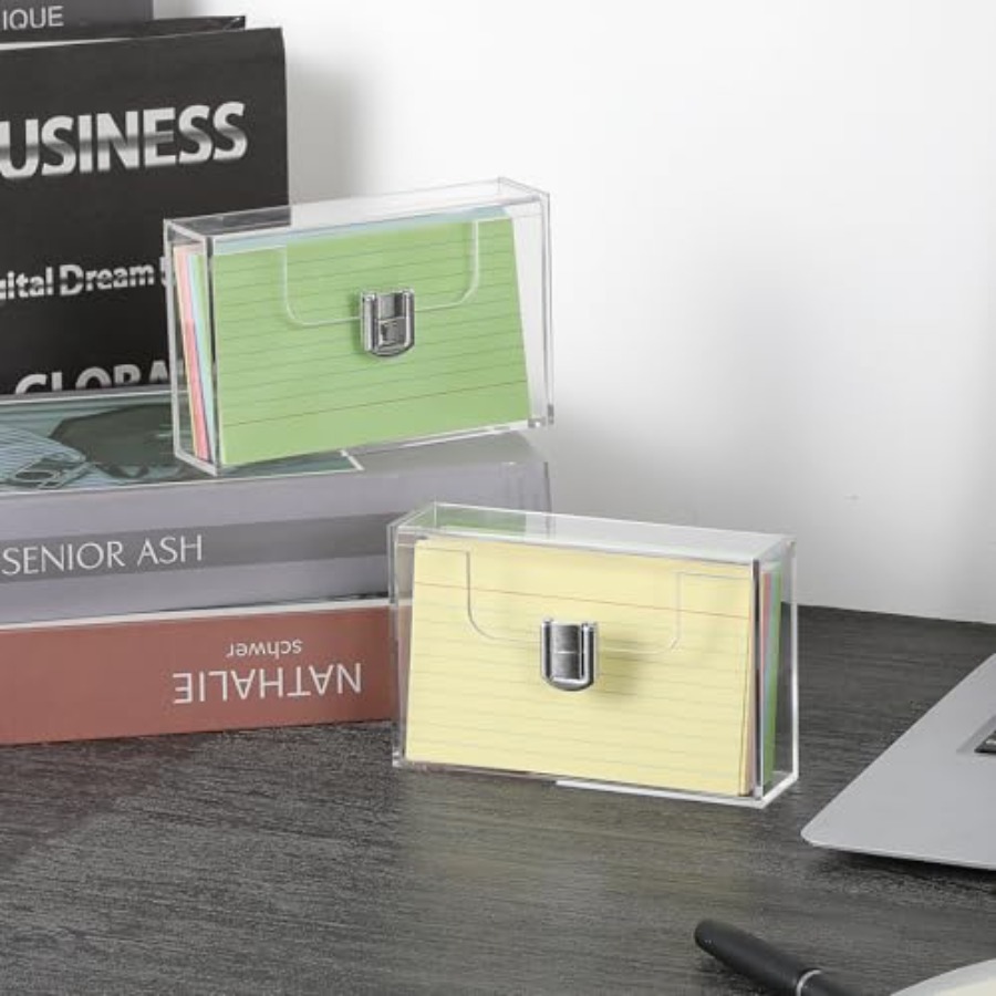 2 Pack Clear Acrylic Index Car - Card Index Box recensione e prezzo
