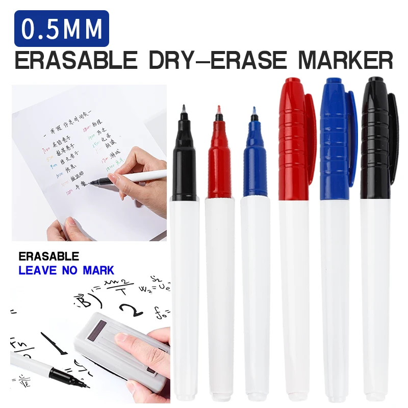 6pcs Color Erasable Whiteboard - Correction Pen Fine recensione e prezzo