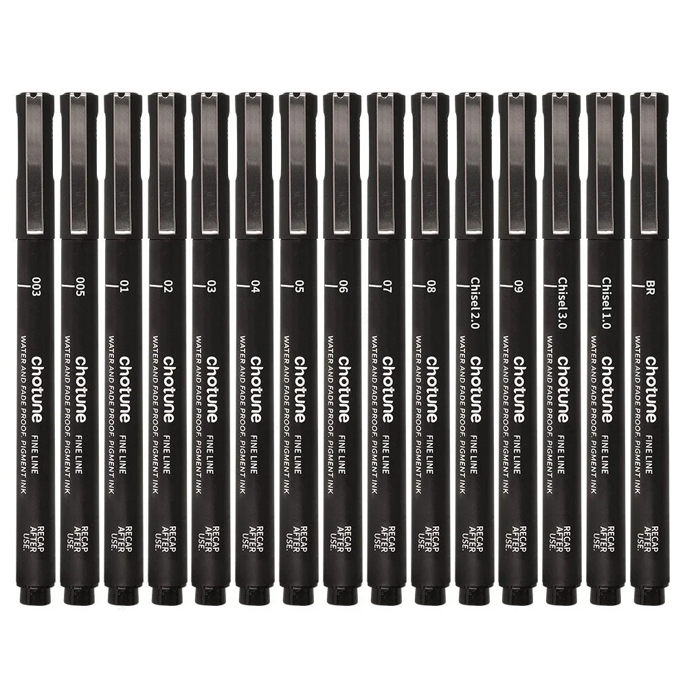 Black Micro Pens,15 Sizes,Wate - Archive Box Set recensione e prezzo
