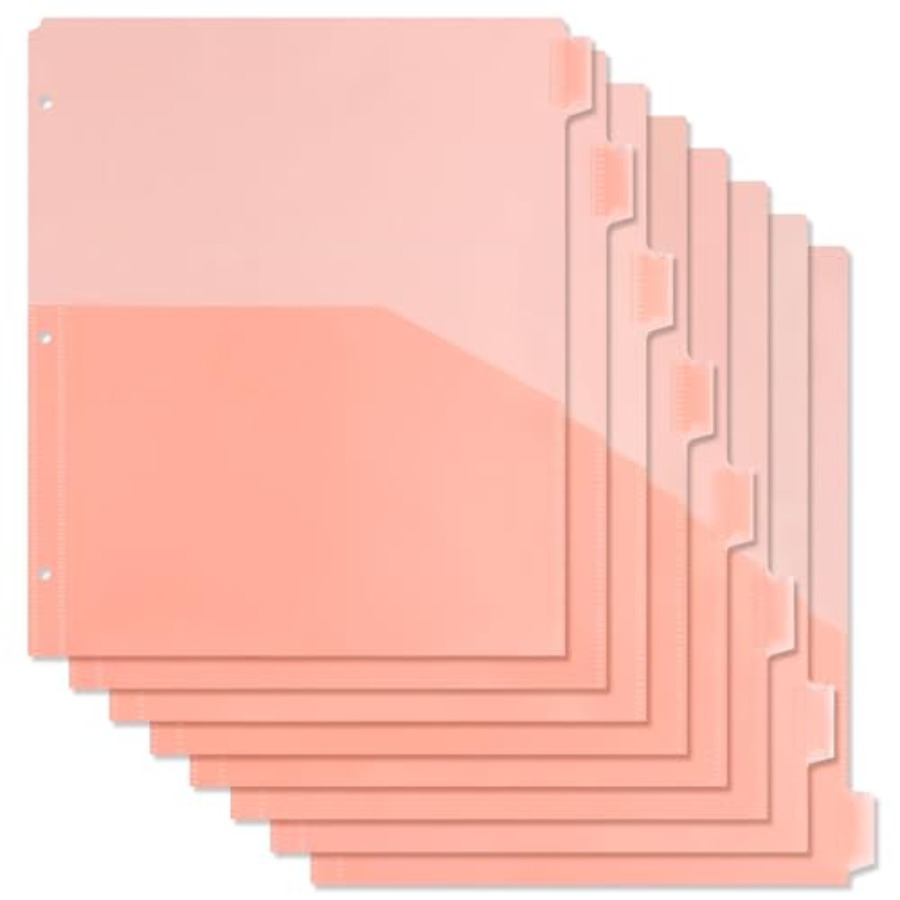 Binder Dividers with Pockets 8 - Tab Divider A4 recensione e prezzo