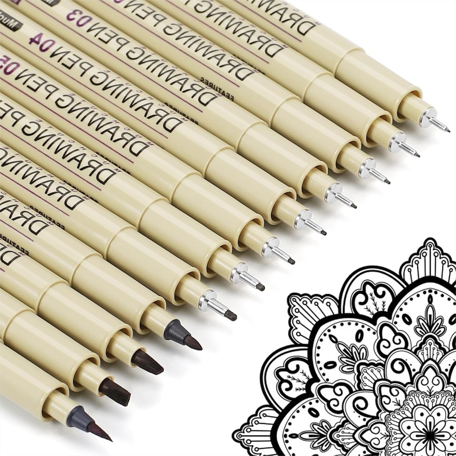 12 Black Micro Fineliner Drawi - Archive Box Set recensione e prezzo