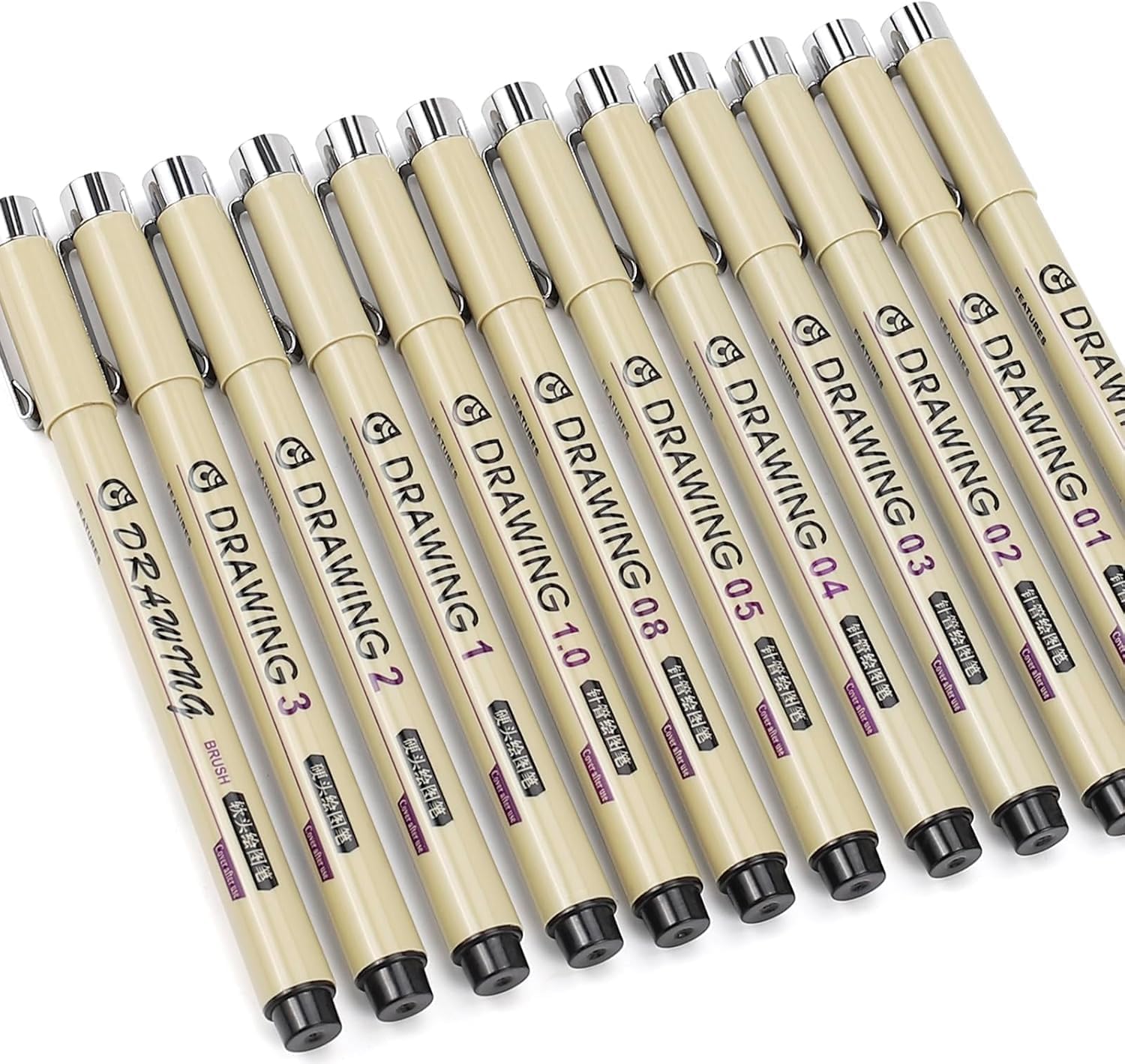 12 Black Micro Fineliner Drawi - Archive Box Set recensione e prezzo