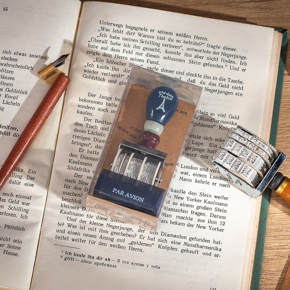 Retro Wooden Roller Date Seal  - Rubber Date Stamp recensione e prezzo