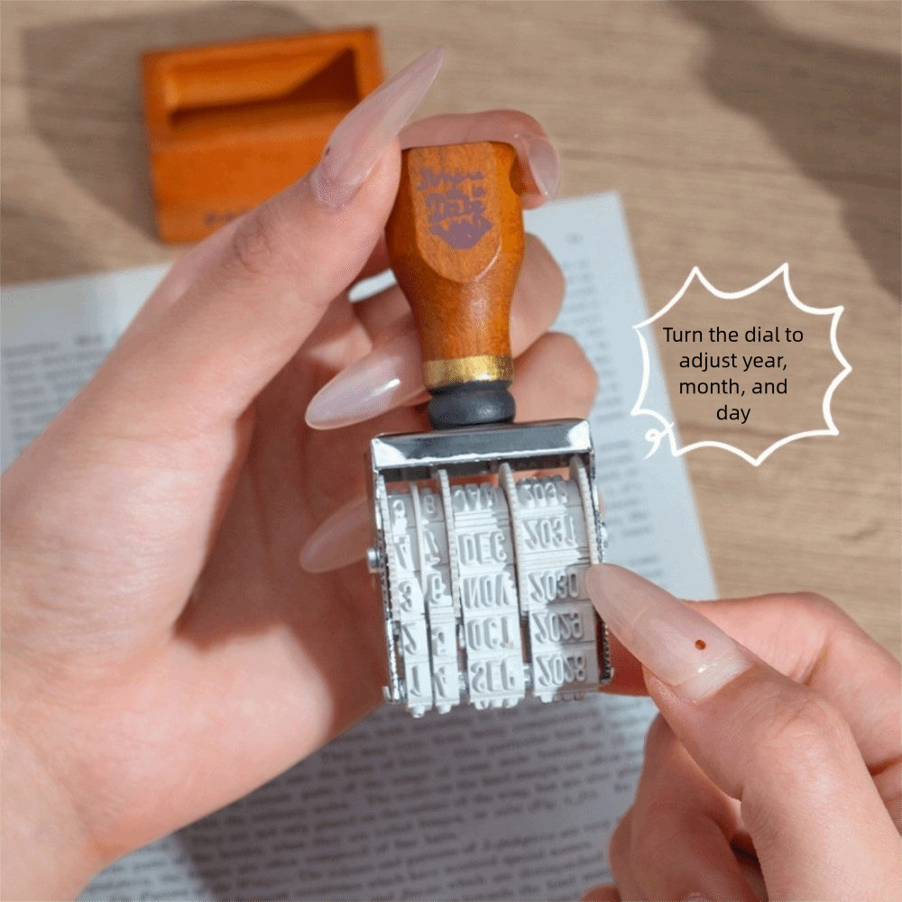 Retro Wooden Roller Date Seal  - Rubber Date Stamp recensione e prezzo
