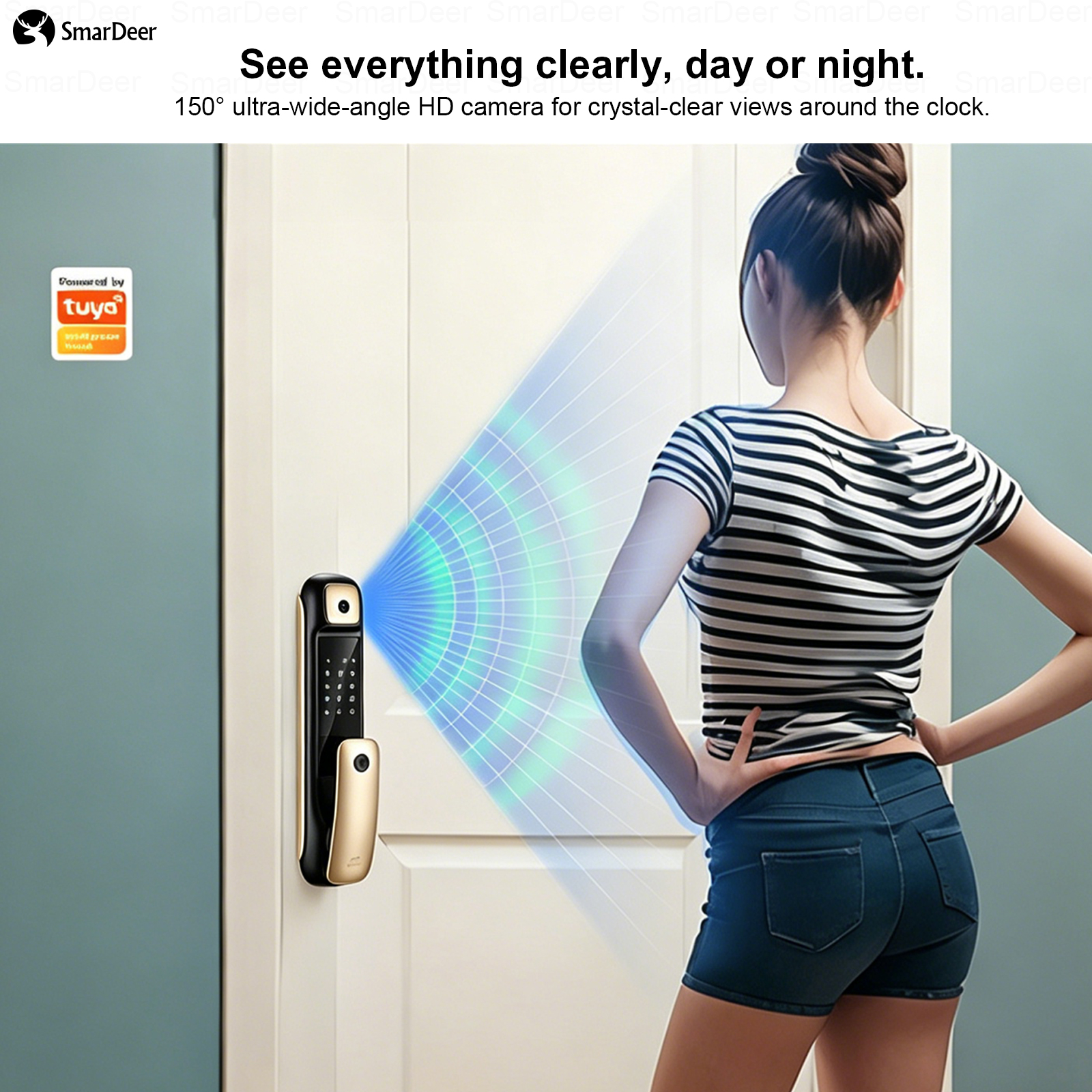 SmarDeer Smart Door Lock With  - Letter Opener Brass recensione e prezzo
