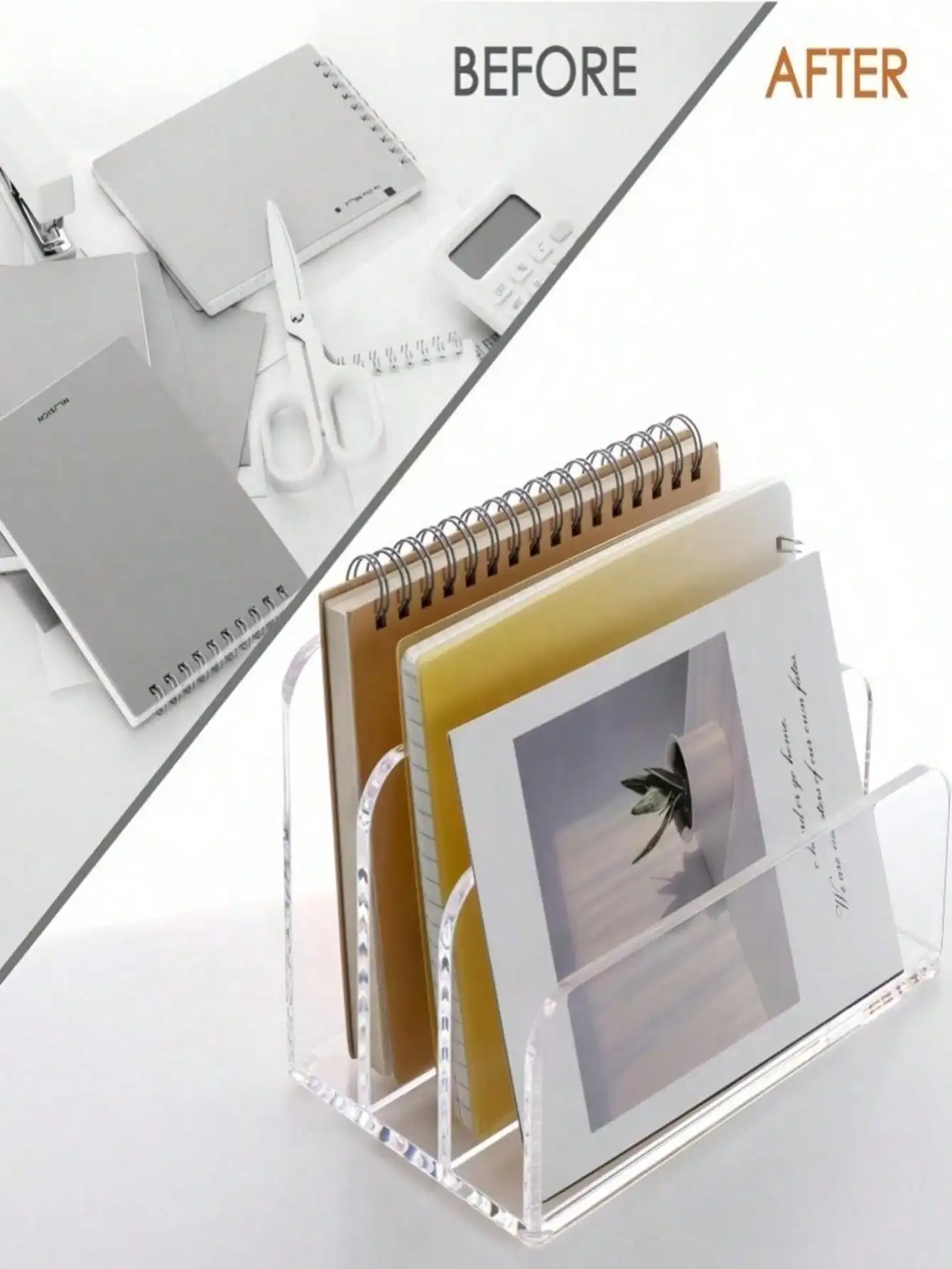 1Pc Acrylic File Folder, Desk  - Magazine Holder Rack recensione e prezzo