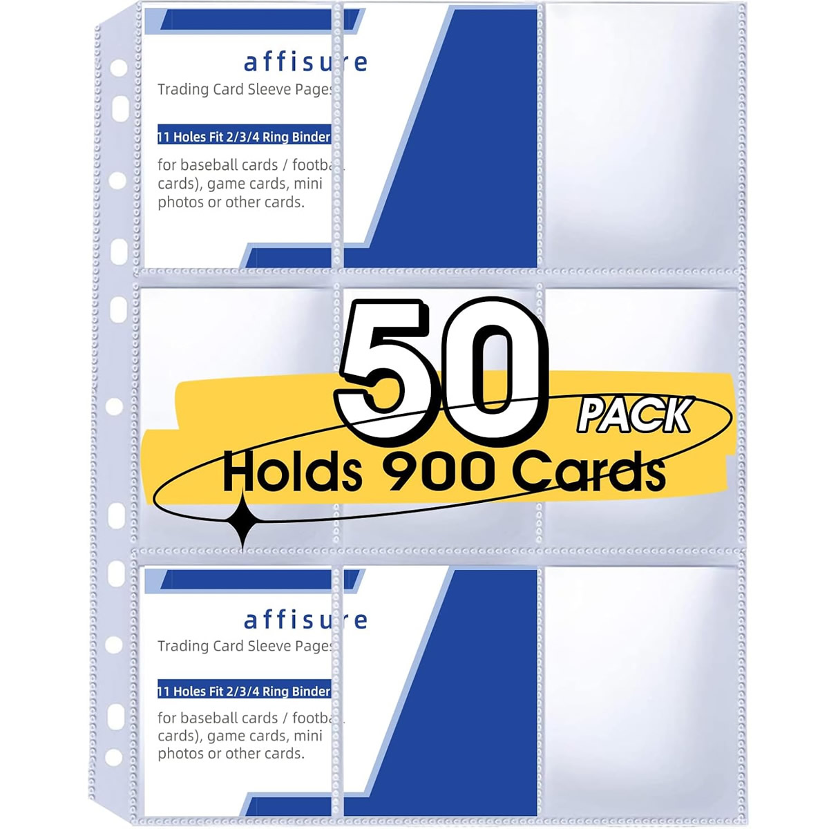 50 Pack 9 Pocket Card Sleeves  - Card Index Box recensione e prezzo