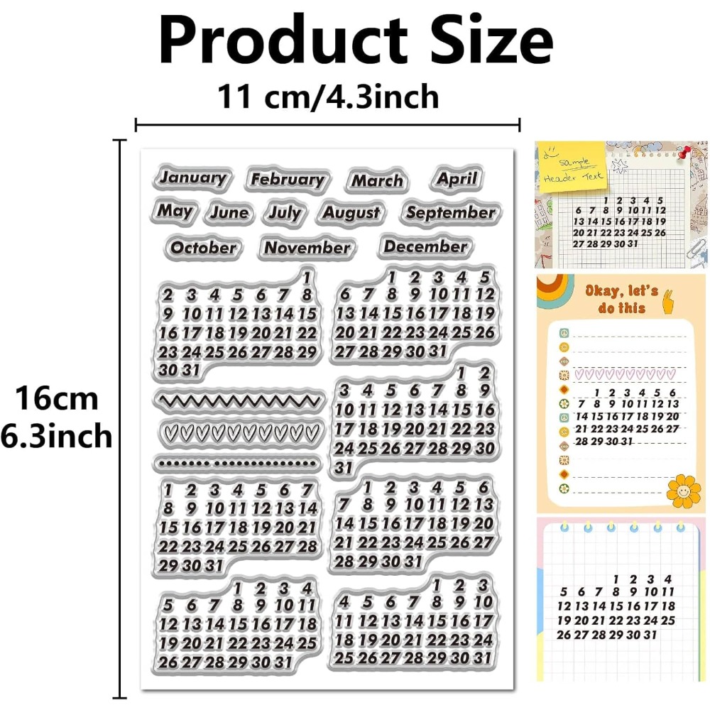Calendar Date Clear Stamps Vin - Rubber Date Stamp recensione e prezzo