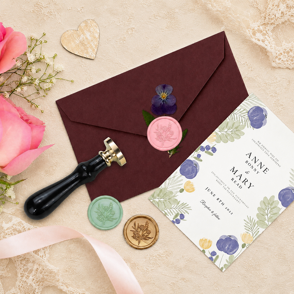 Wax Seal Stamp Set Flower Plan - Wax Seal Stamp Set recensione e prezzo